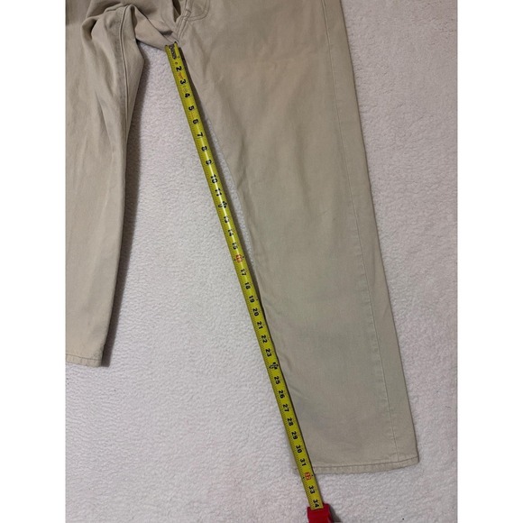Levis 501 Jeans Mens 34x32 Beige Straight 100% Cotton Denim Button Fly VTG Y2K - Picture 11 of 13
